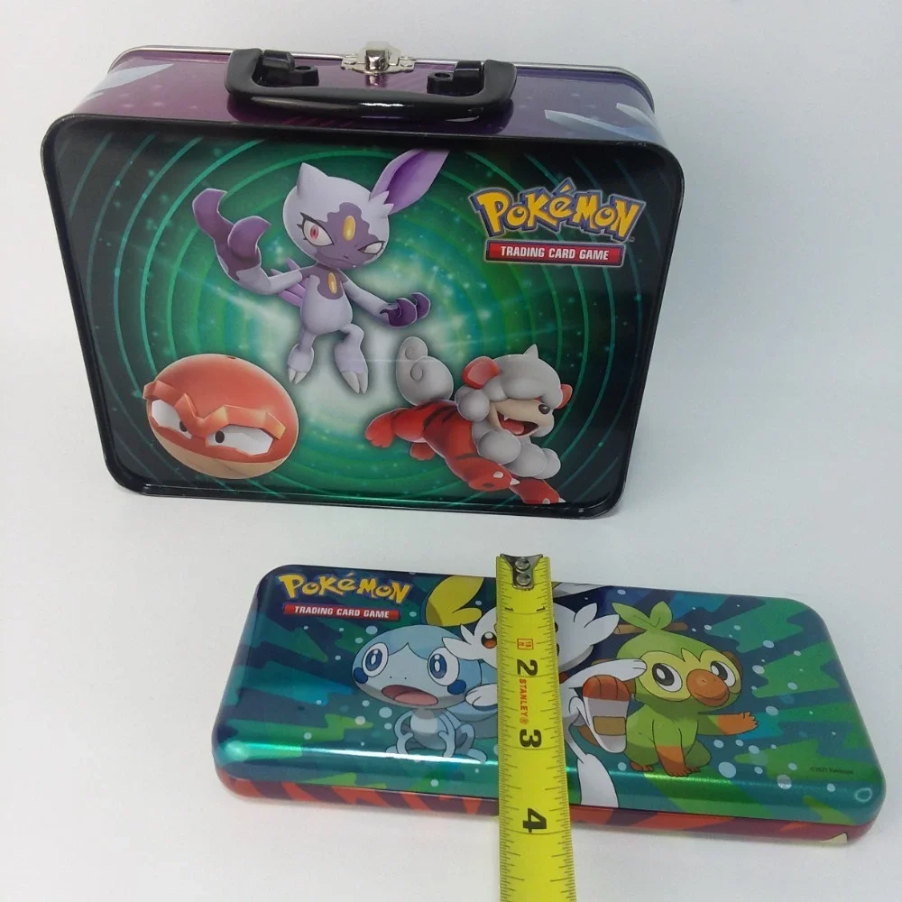 Pokemon Trading Card Game Tin Lunchbox Pencil Case Dialga Palkia Pikachu Grookey